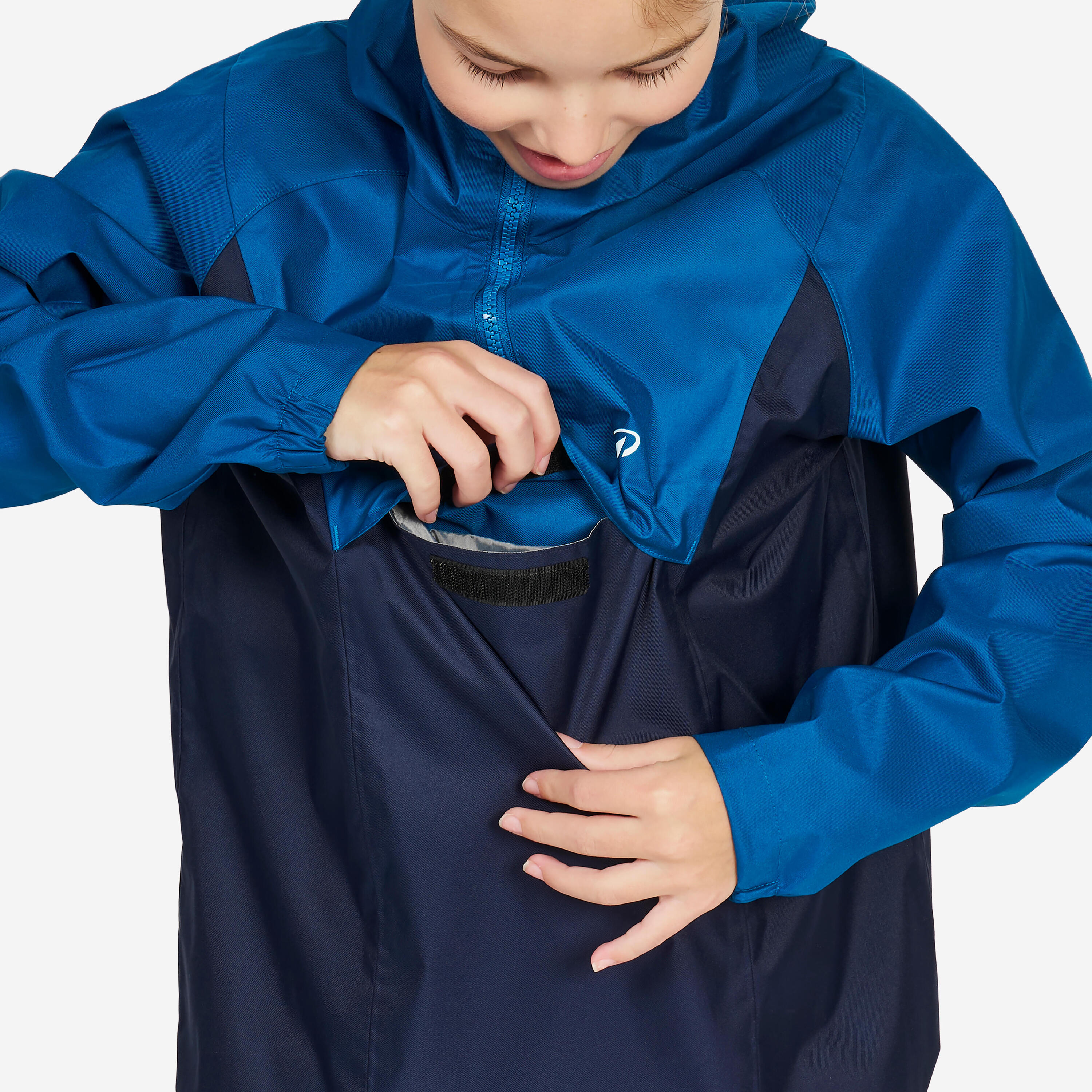 Winddichte spraytop 100 voor kinderen blauw 9/10