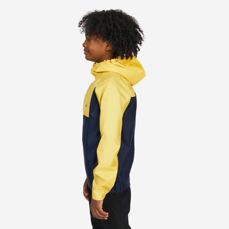 Winddichte spraytop voor zeilen en kajakken voor kinderen Sailing 100 geel/navy