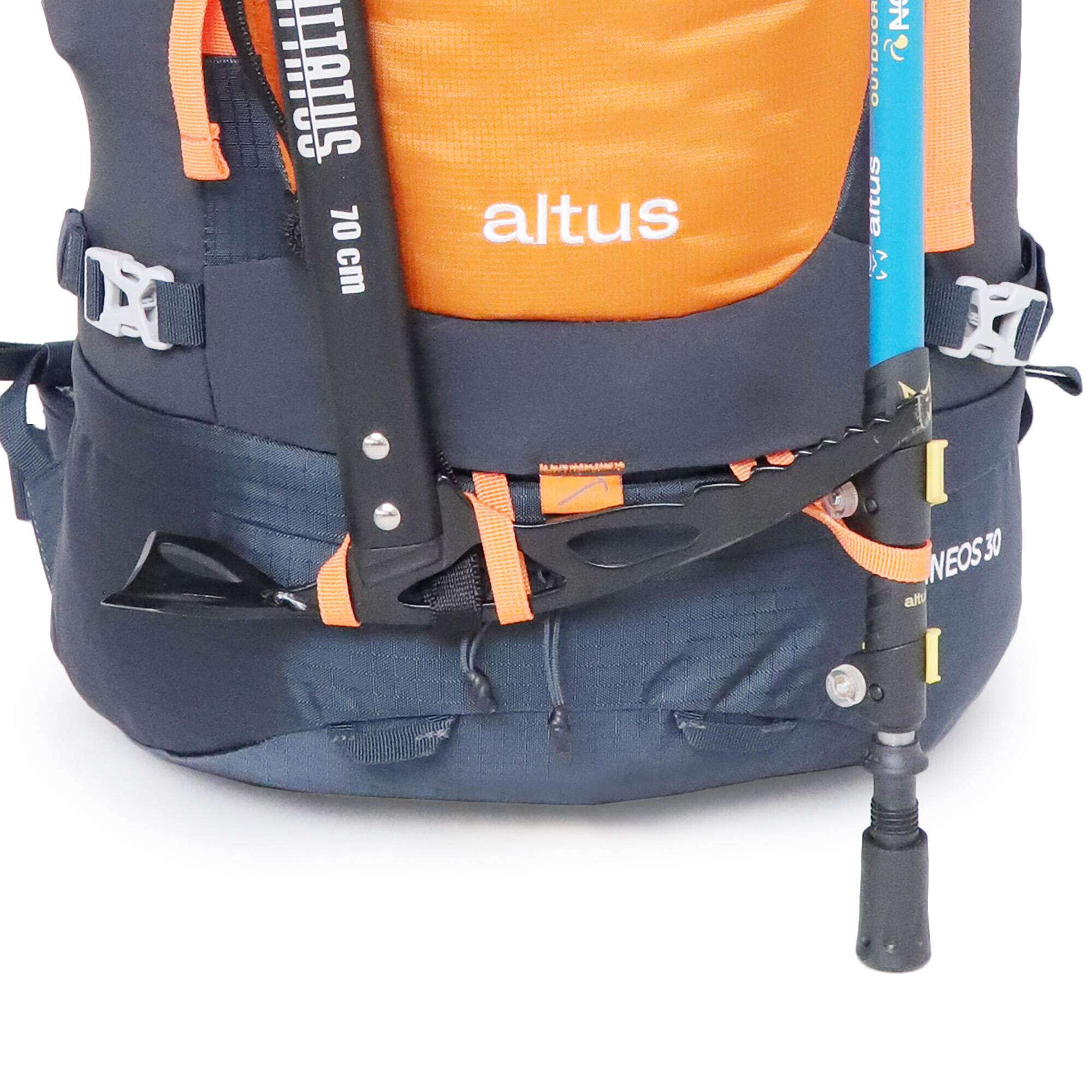 Mochila de montaña y trekking 30L  Altus Pirineos naranja 7/8