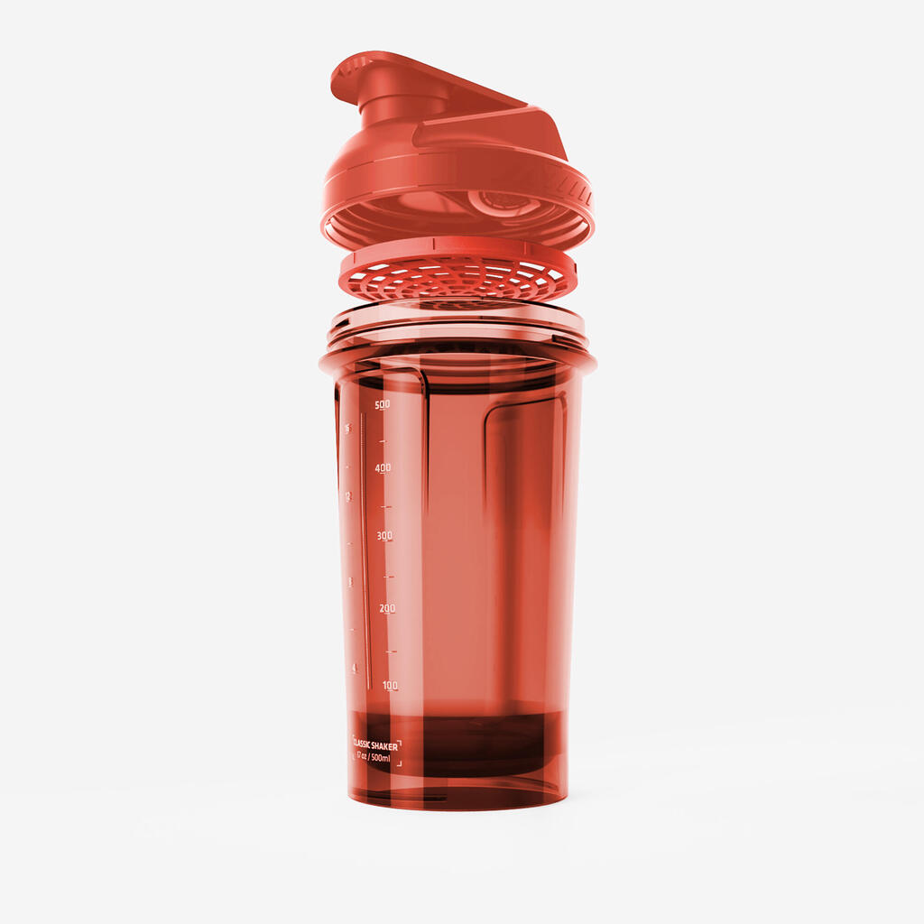 Klasični šejker sa sitom - 500 ml - svetlocrveni