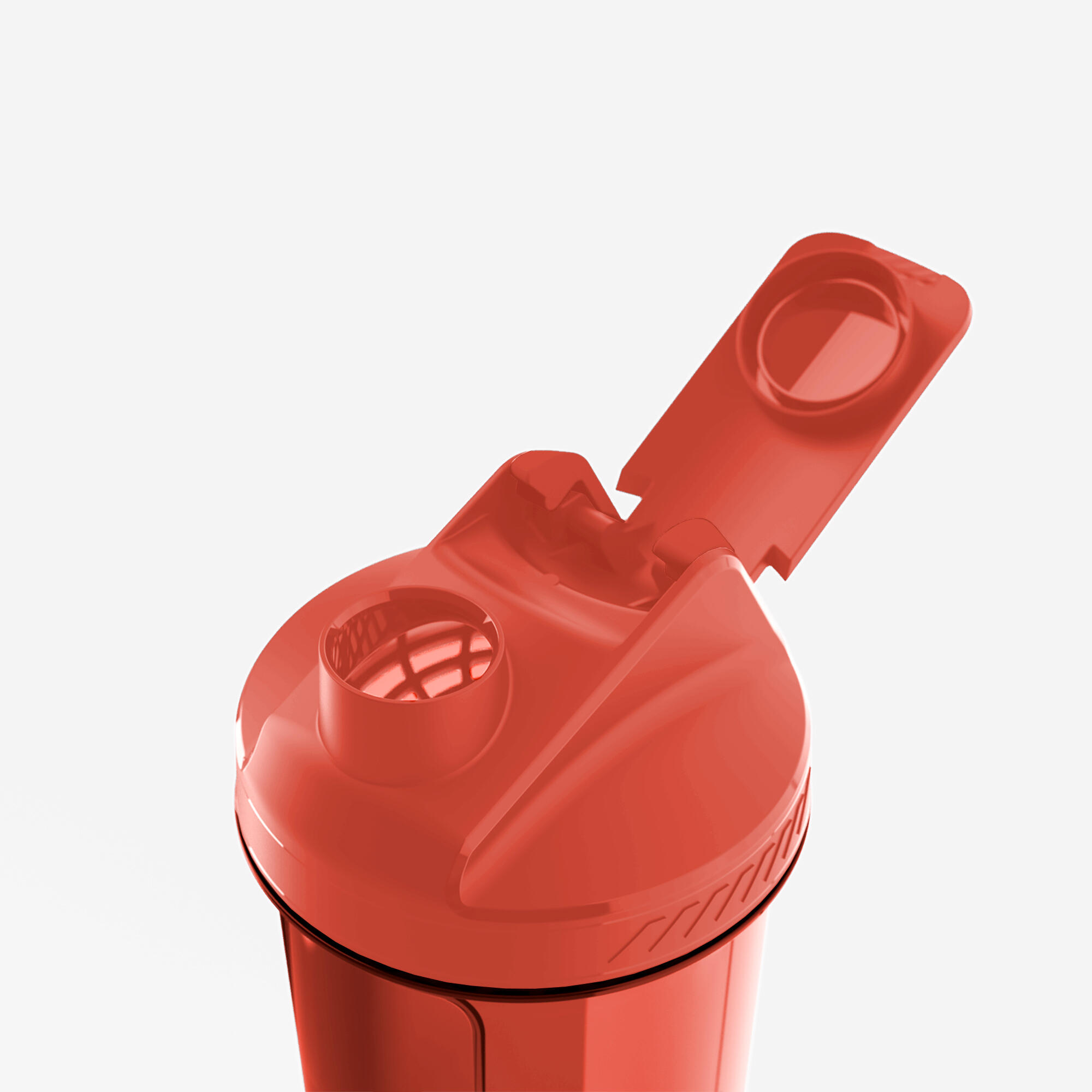 Shaker classico rosso corallo con filtro da 500 ml 5/7