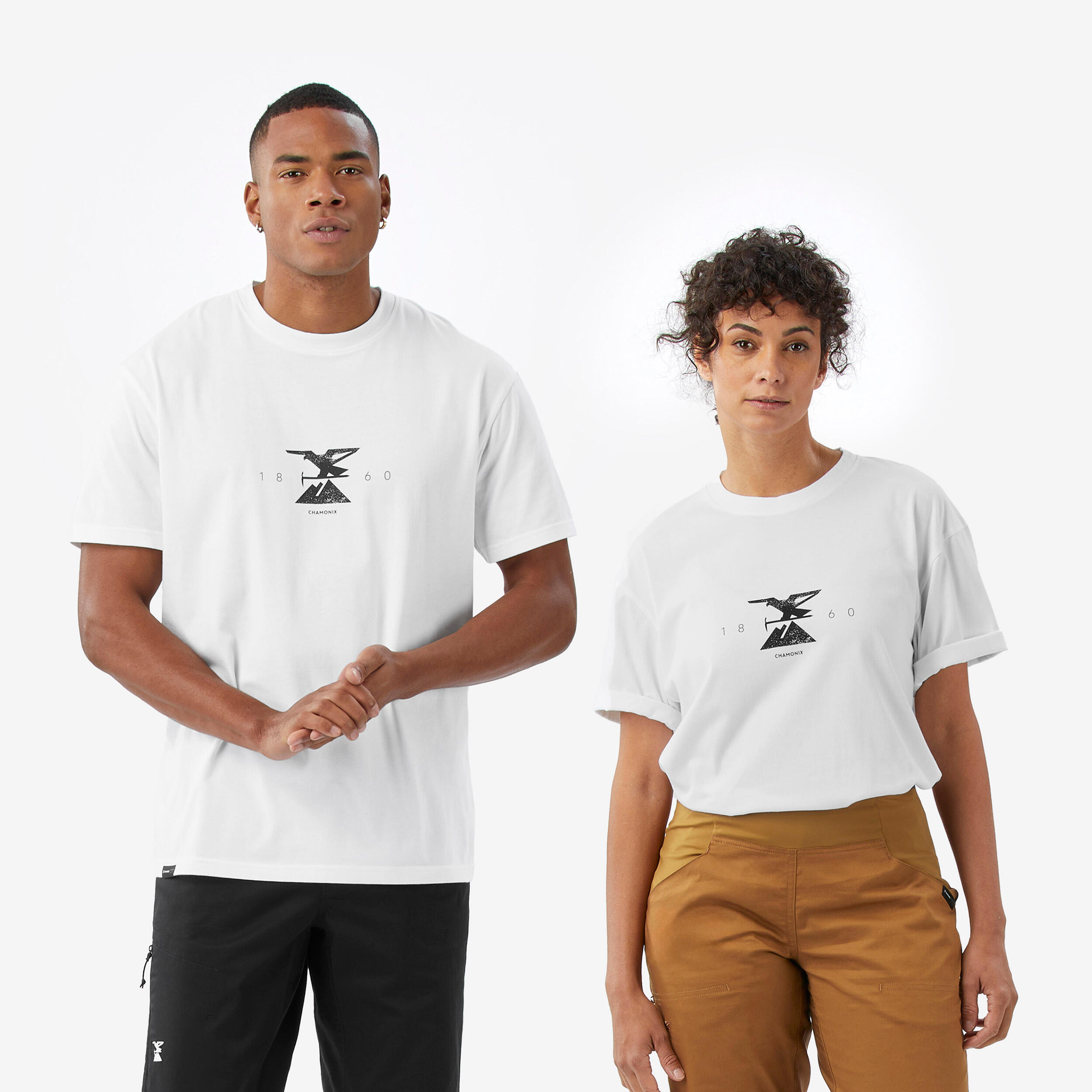Tricou rezistent Escaladă Vertika alb Bărbați