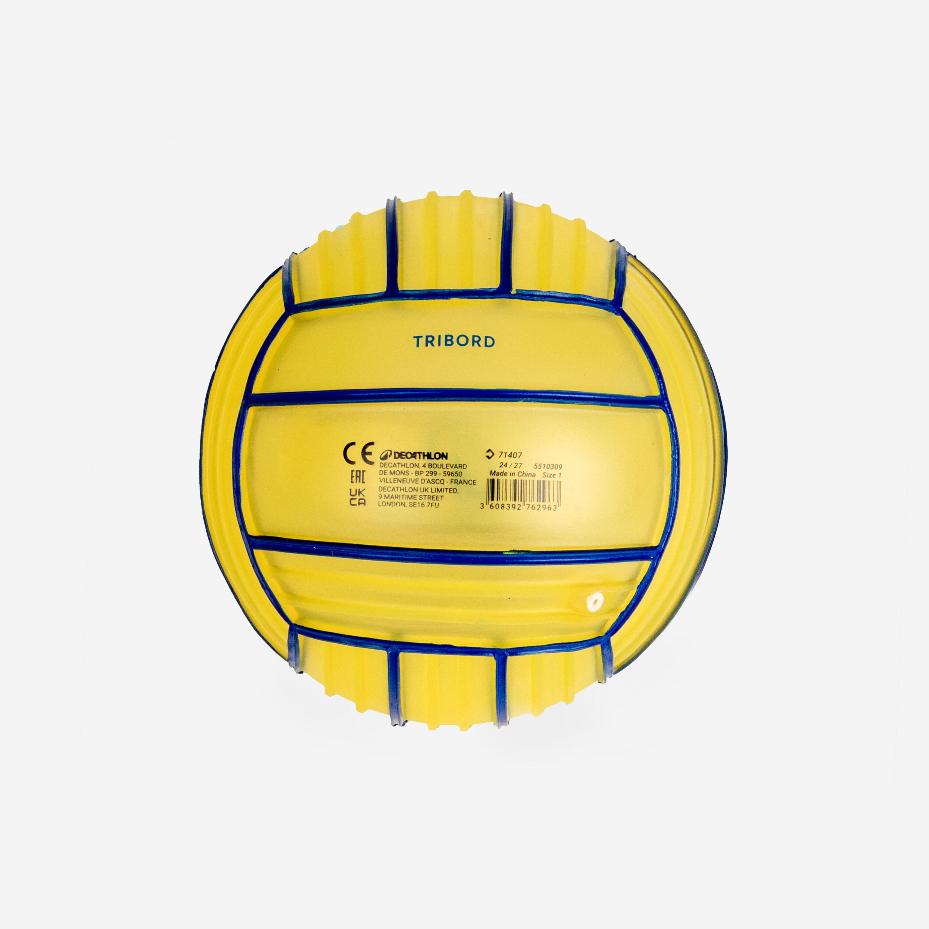 Kleine antislip bal voor zwembad geel 2/4
