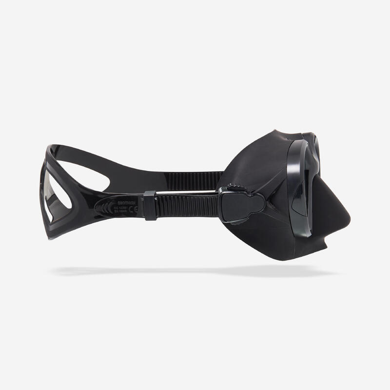 Mască apnee+activități sportive submarine anti-aburire Volum mic 500DualIv Negru