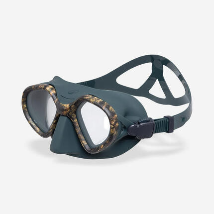 Masque apnée et chasse sous-marine anti buée petit volume, 500 dual lv noir