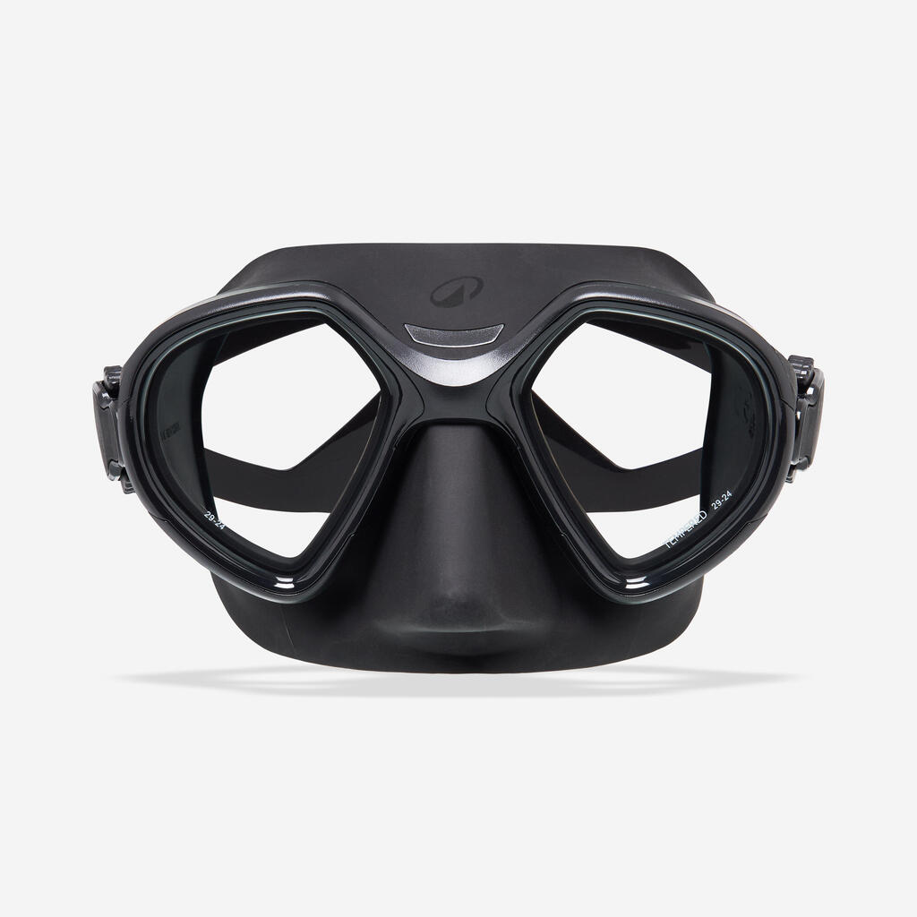 Freediving and spearfishing low volume anti-fog mask - 500 dual lv black
