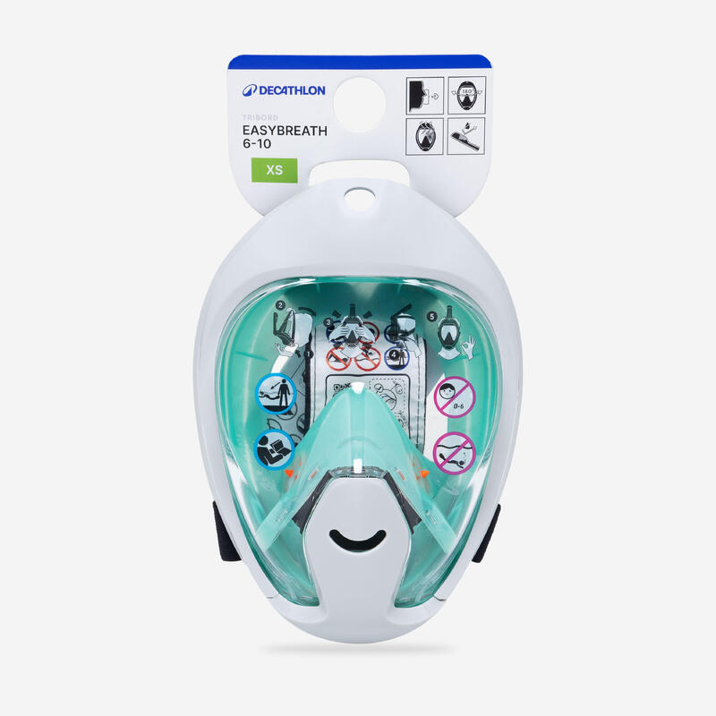Easybreath XS Çocuk Su Altı Keşif Maskesi - 6/10 Yaş - Yeşil/Turkuaz