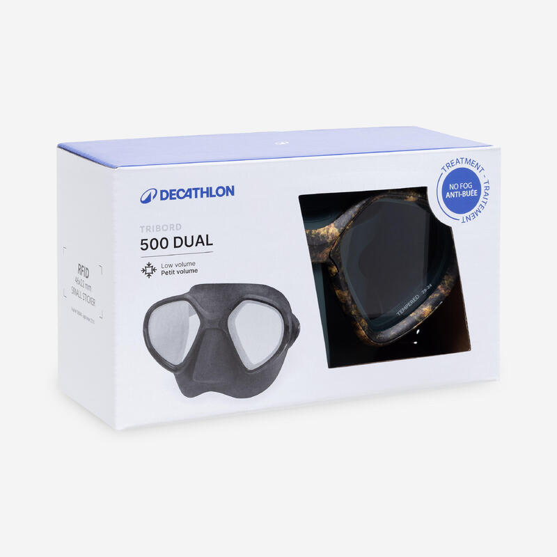 Mască scufundări Anti-aburire Volum mic 500 dual lv Negru