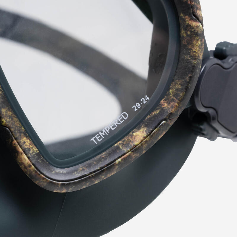 Masque apnée et chasse sous-marine anti buée petit volume - 500 dual lv camo