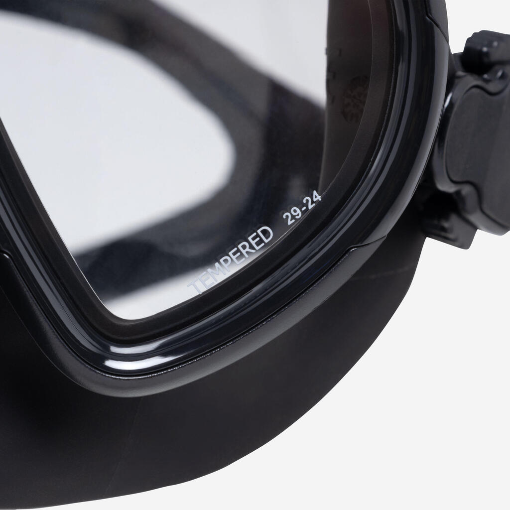 Freediving and spearfishing low volume anti-fog mask - 500 dual lv black