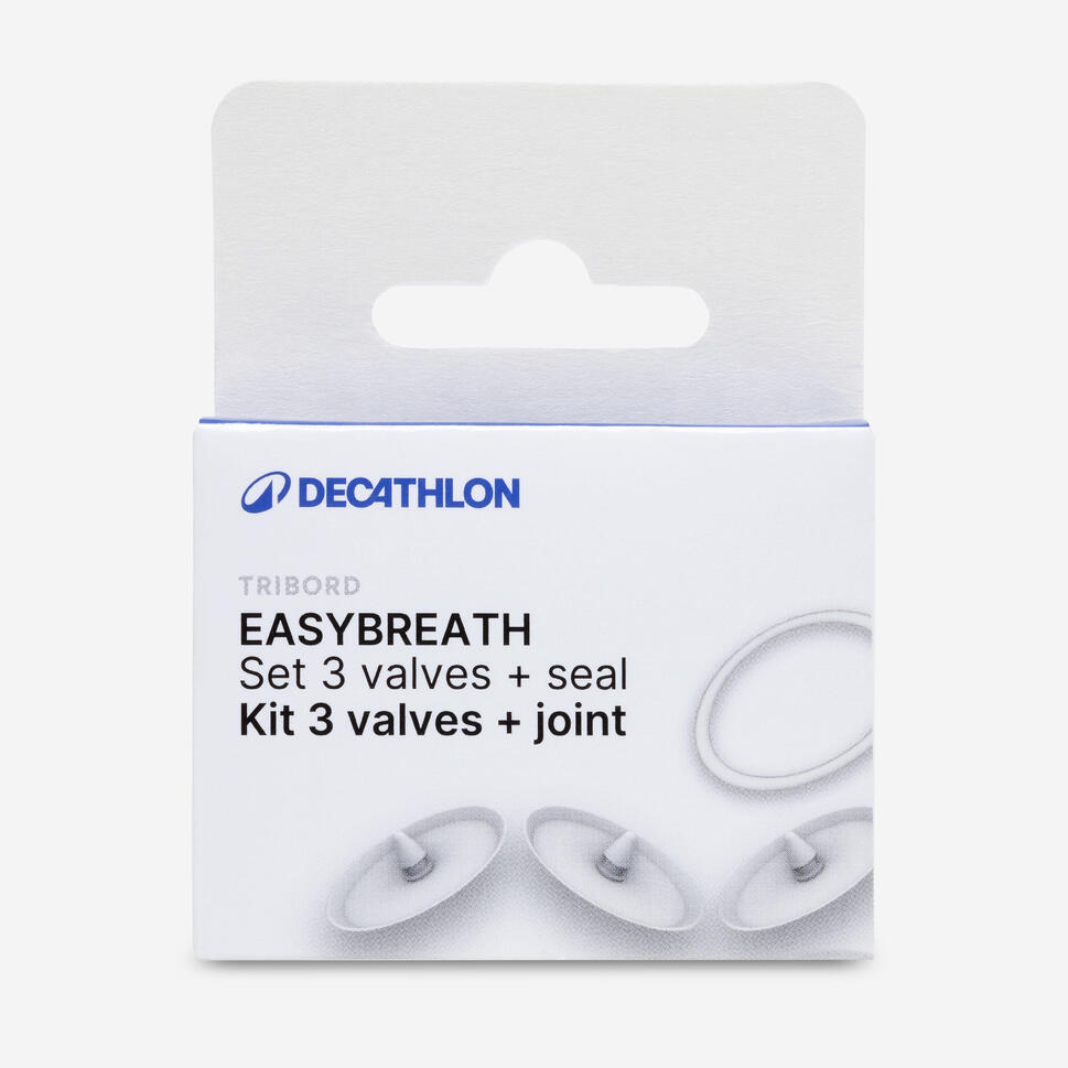Zestaw 3 zaworów + uszczelki fajki do maski Subea Easybreath
