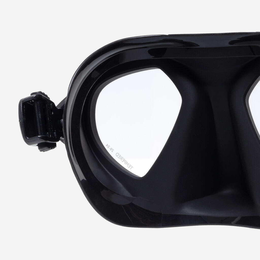 Freediving and spearfishing low volume anti-fog mask - 500 dual lv black