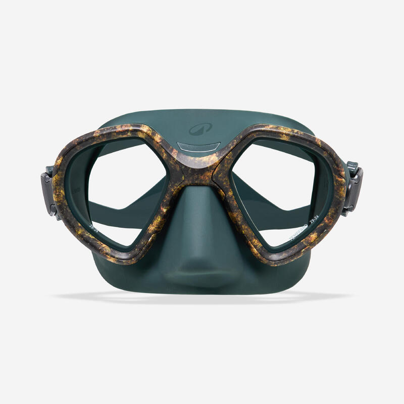 Masque apnée et chasse sous-marine anti buée petit volume - 500 dual lv camo