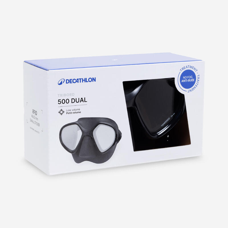 Mască scufundări Anti-aburire Volum mic 500 dual lv Negru