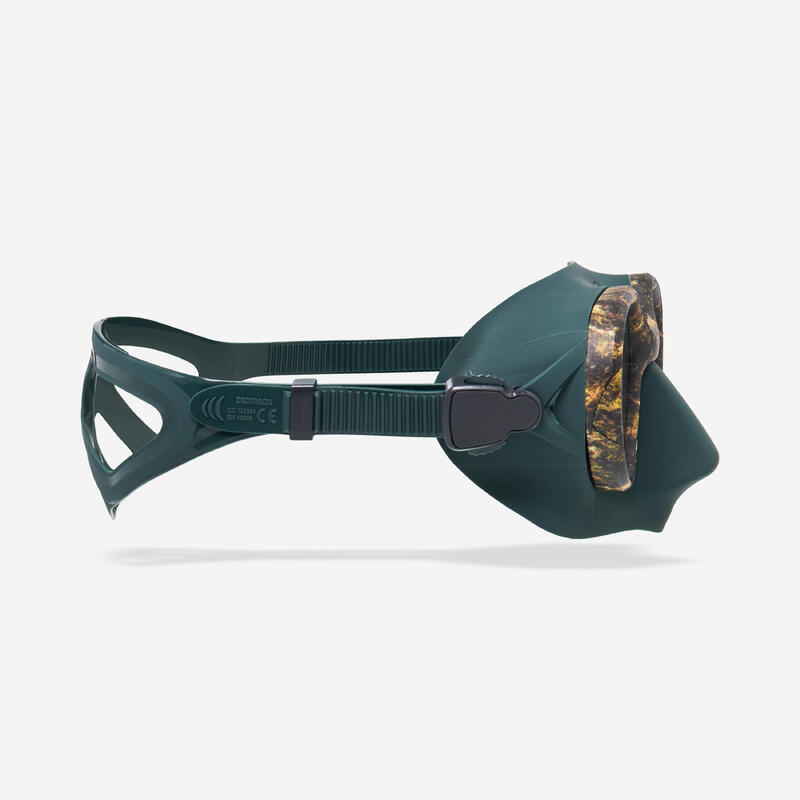 Masque apnée et chasse sous-marine anti buée petit volume - 500 dual lv camo