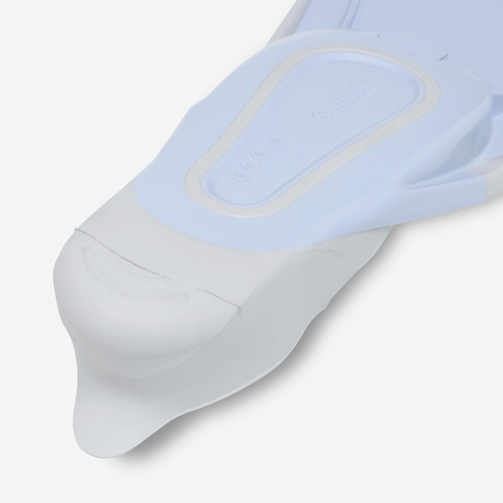 Adult snorkelling fins mask snorkel SET 100 Grey - FMS set 100 AD Grey