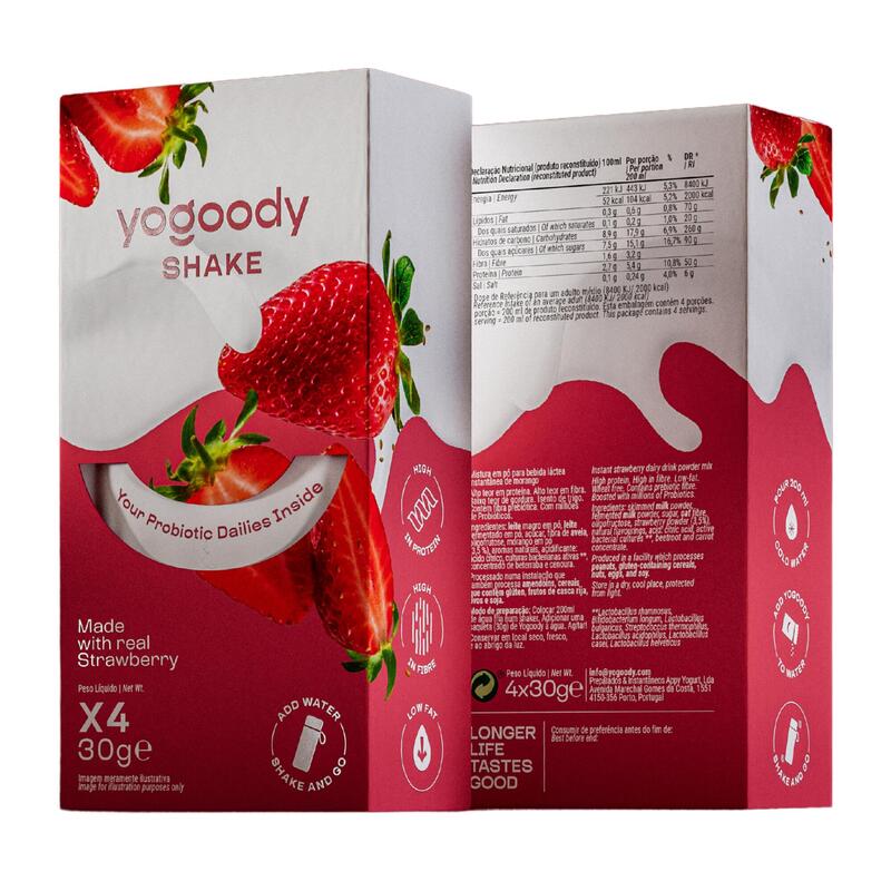 Bebida YOGOODY Shake Morango x4 unidades      9,90€  YOGOODY Bebida YOGOODY Shake Morango x4 unidades    