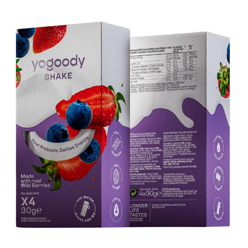 Bebida YOGOODY Shake Frutos Vermelhos x4 unidades      9,90€  YOGOODY Bebida YOGOODY Shake Frutos Vermelhos x4 unidades    