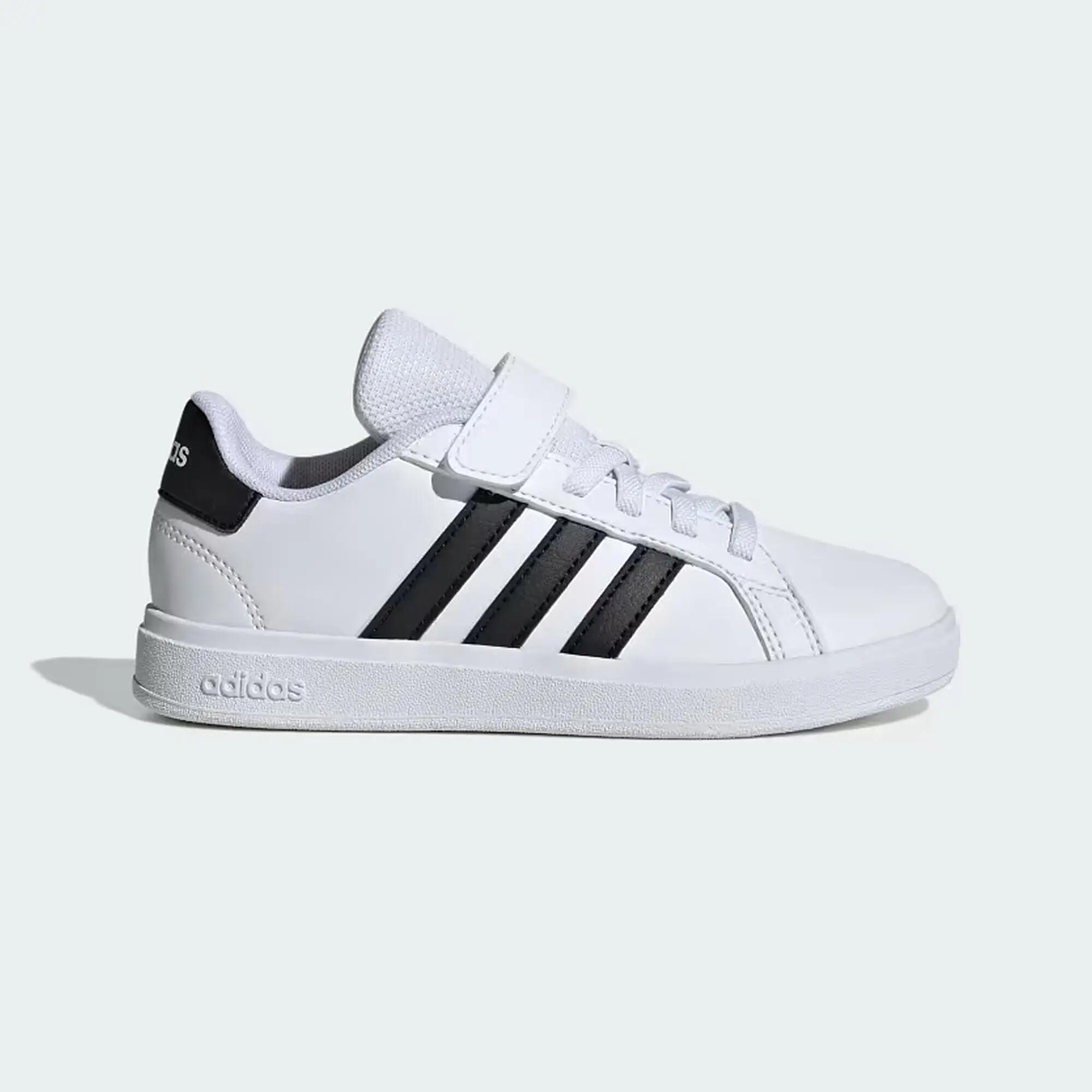Chaussures Grand Court enfant, blanc et noir 20/26