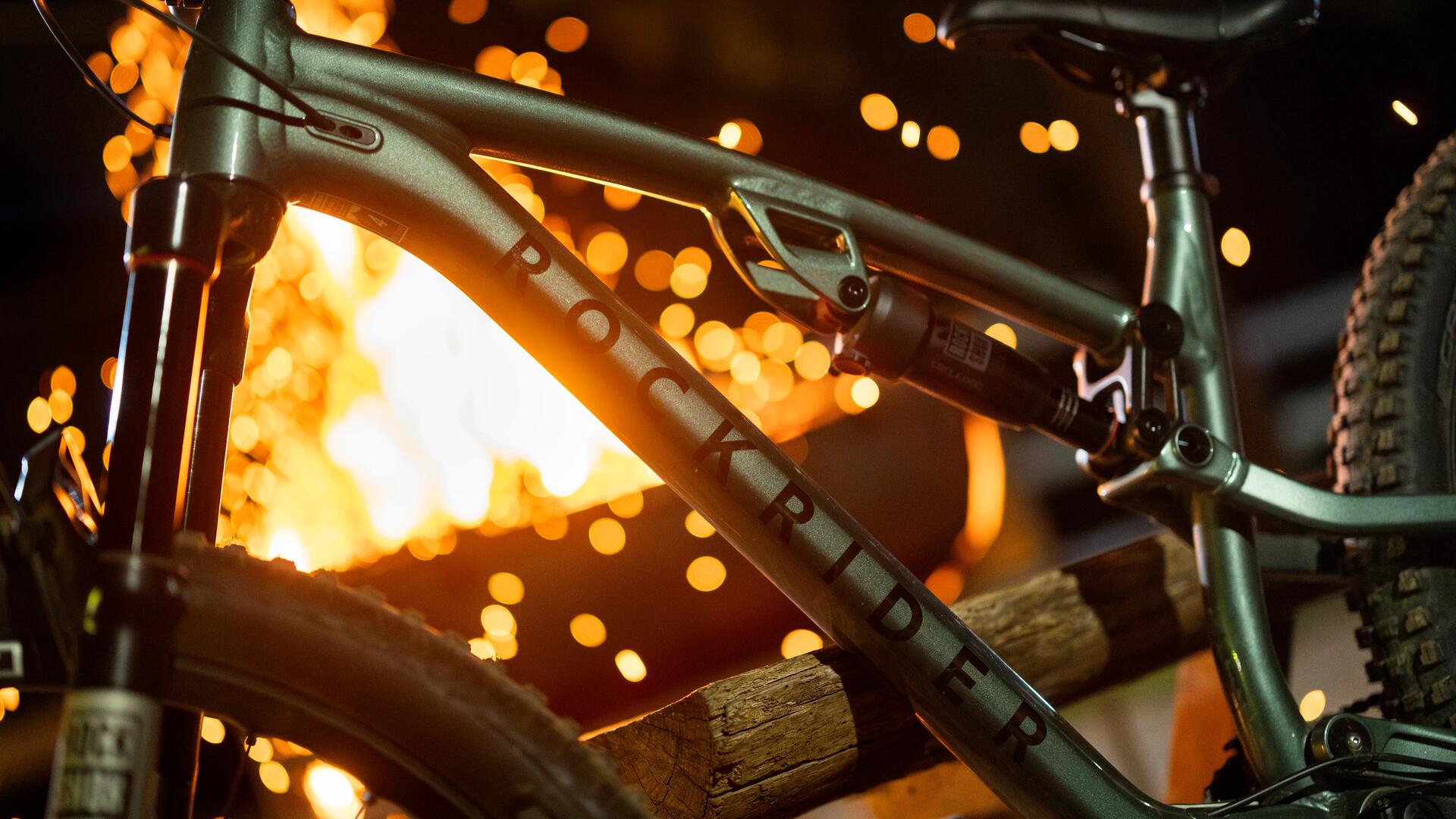 Bicicletă MTB ROCKRIDER ST 540 S ALBASTRU-PORTOCALIU