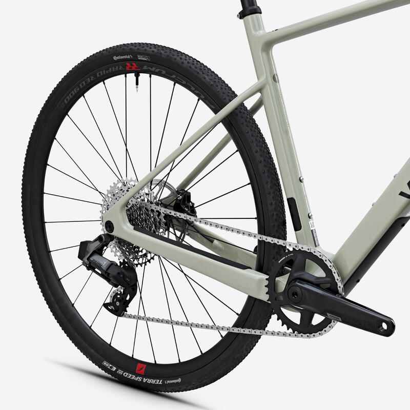 Bicicletă GRAVEL VAN RYSEL GCR SRAM RIVAL AXS Verde