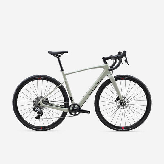 Bici gravel Van Rysel RCR-G SRAM RIVAL AXS Ruote Fulcurm Rapid Red 9 verde