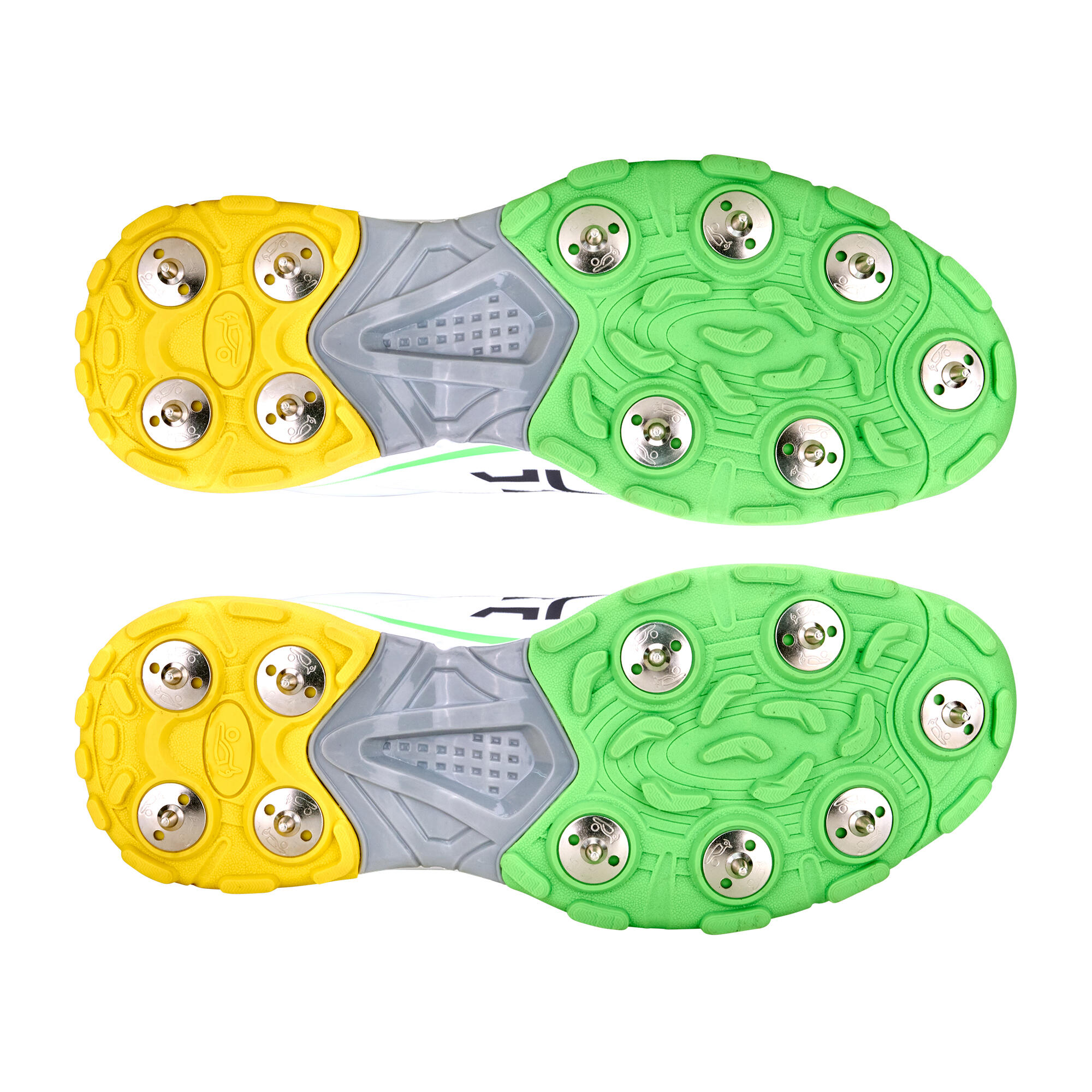 Kookaburra Cricket Spike Shoe Elite 4000 Junior White Green 4/4