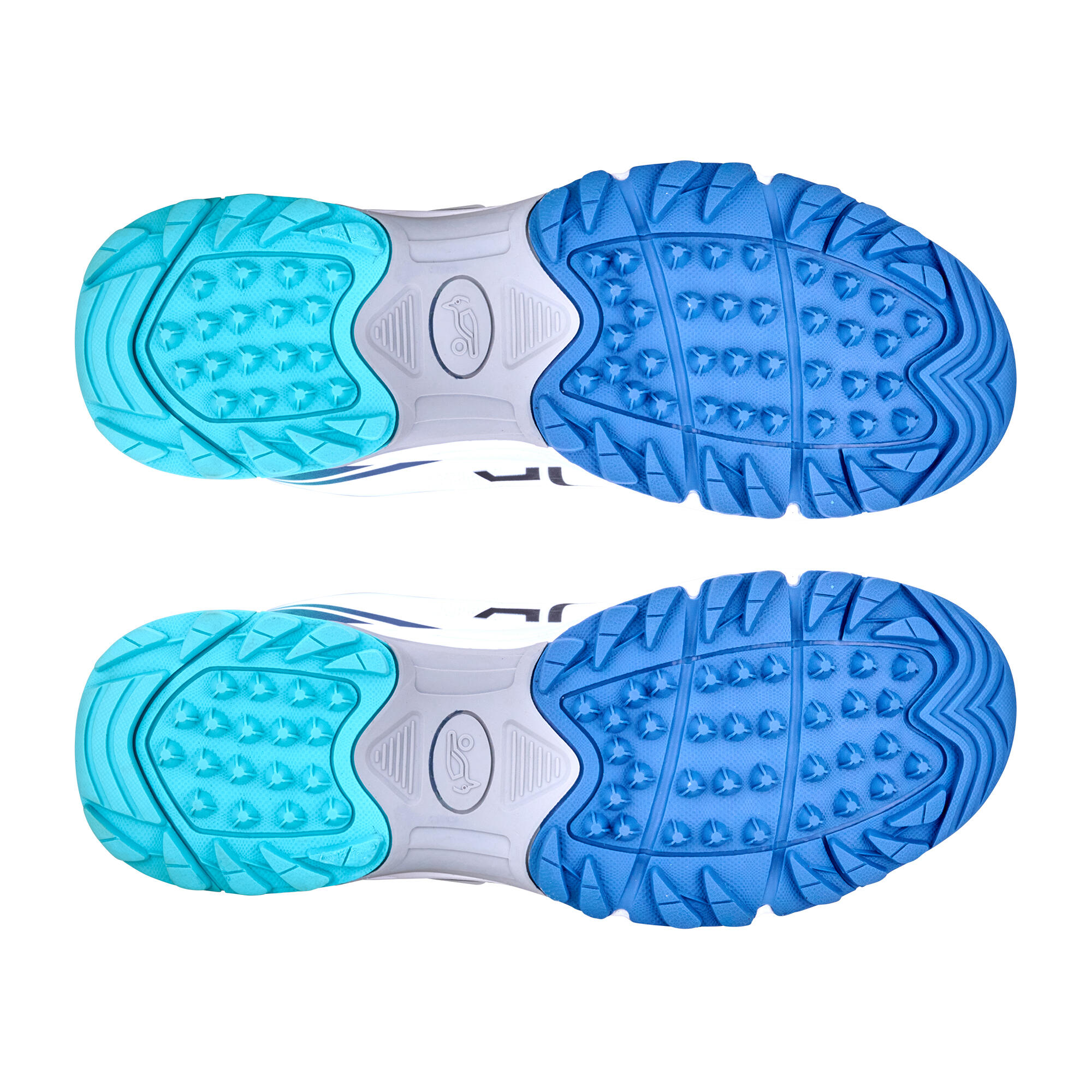 Second Life - Kookaburra Cricket Shoe Junior Elite 4000 Rubber Sole White Blue - EXCELLENT 4/4