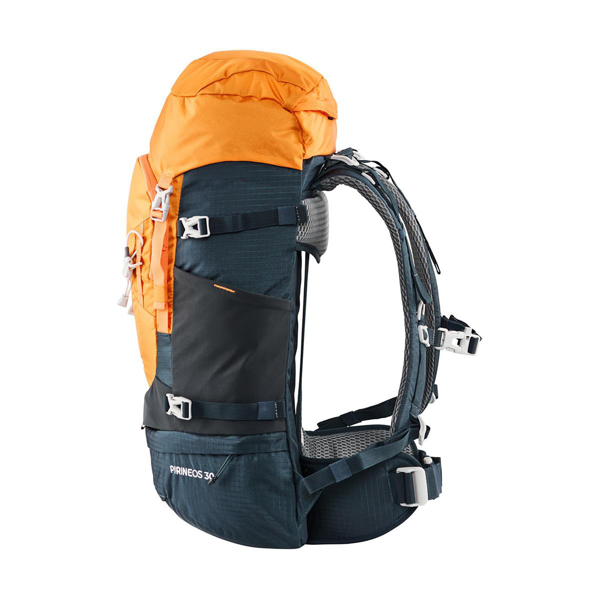 Mochila de montaña y trekking 30L  Altus Pirineos naranja 3/8