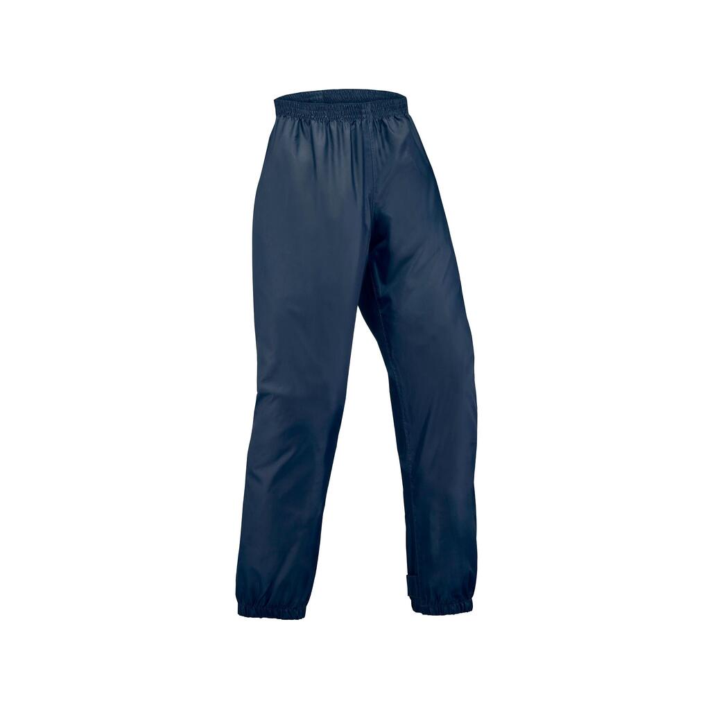 Kids' Hiking Waterproof Overtrousers MH100 7-15 Years - Navy Blue
