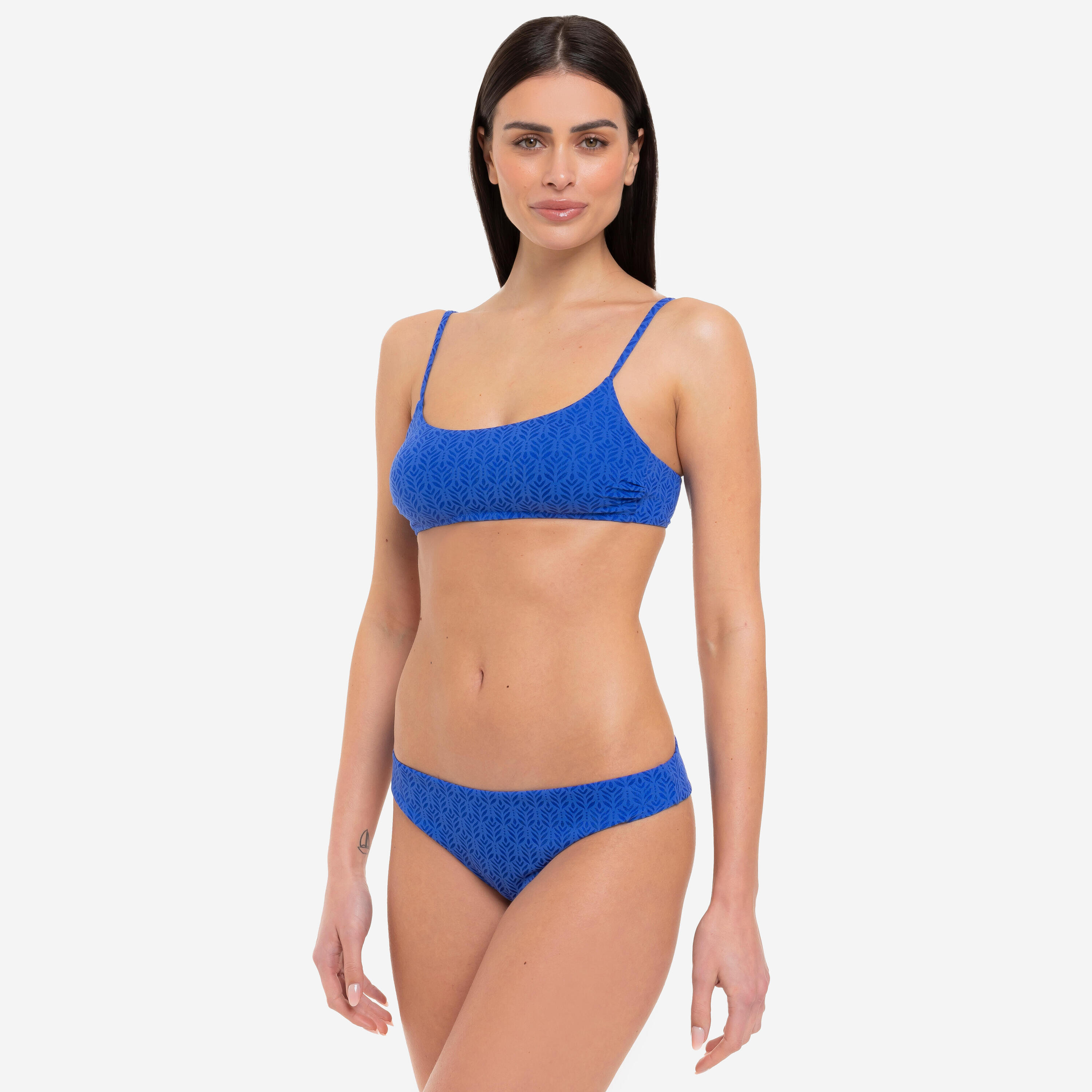 Bikini donna fascia + slip brasiliano blu - Le Blu 3/8