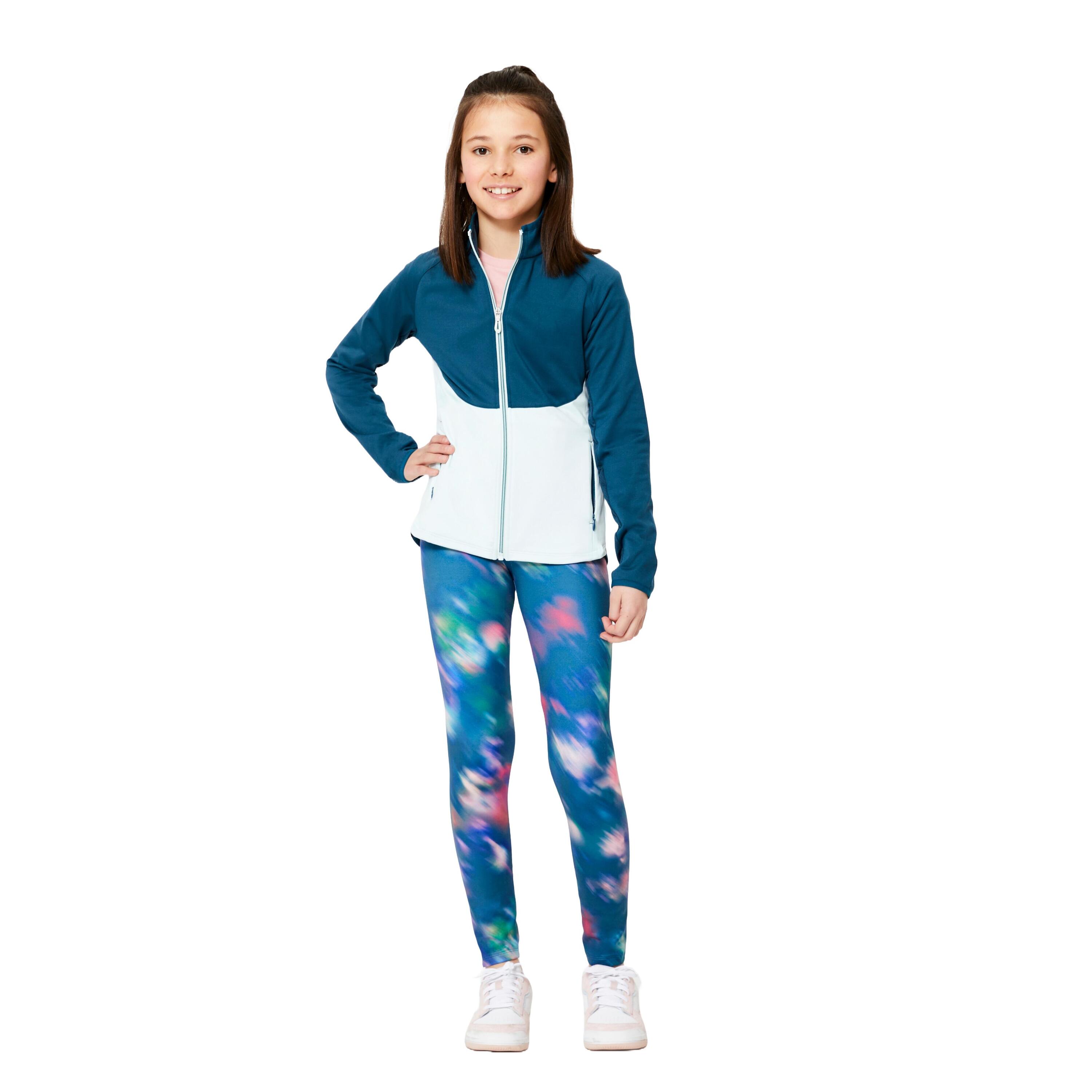 Casaco Desportivo Cintado Menina Azul/Verde 7/8