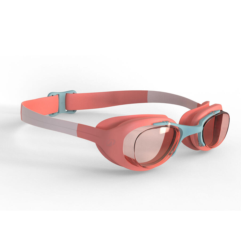 Lunettes de natation enfant, Xbase orange teinté rose orange bleu