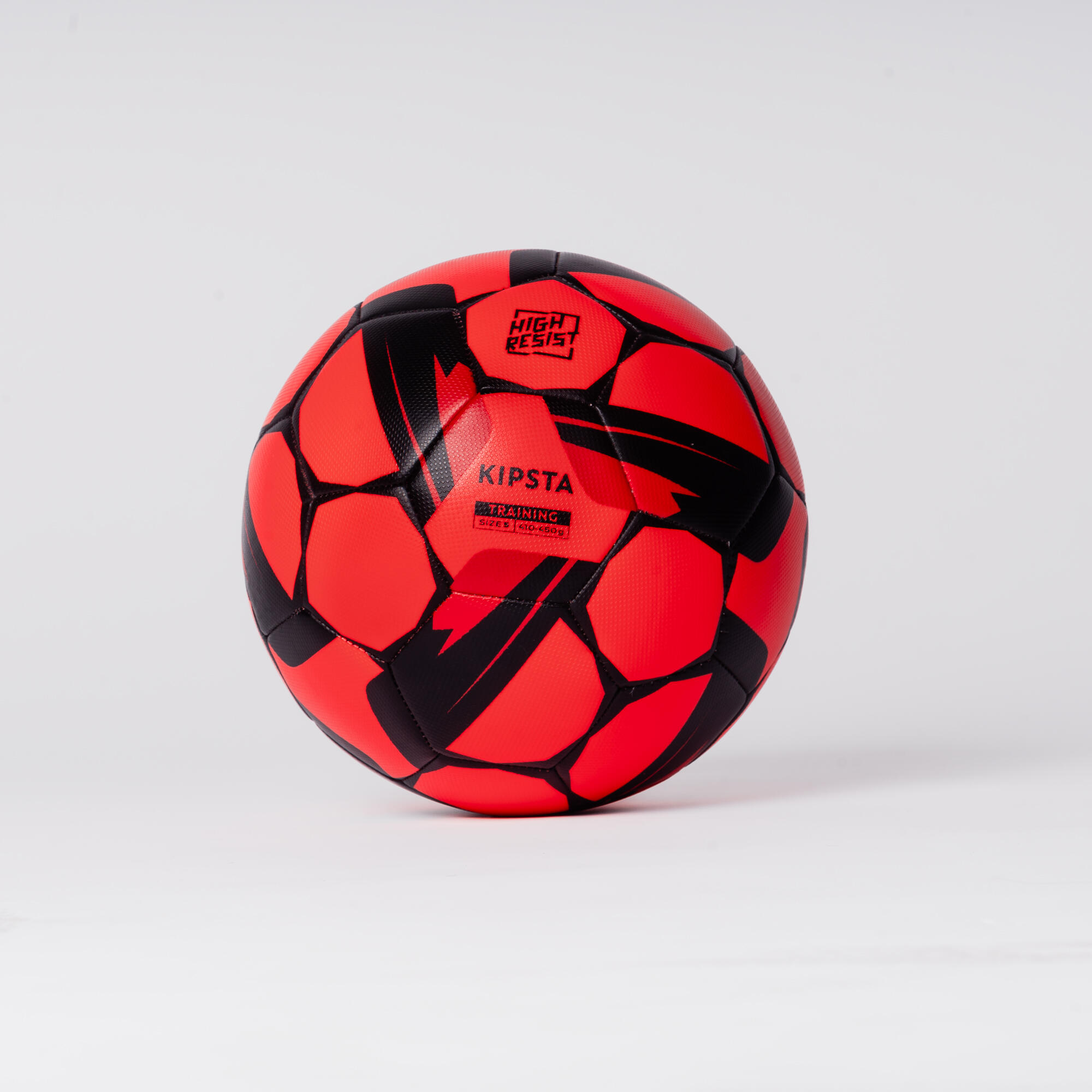 Training Ball Resist Size 5, Machine Stitched, Rubber Coating - Red