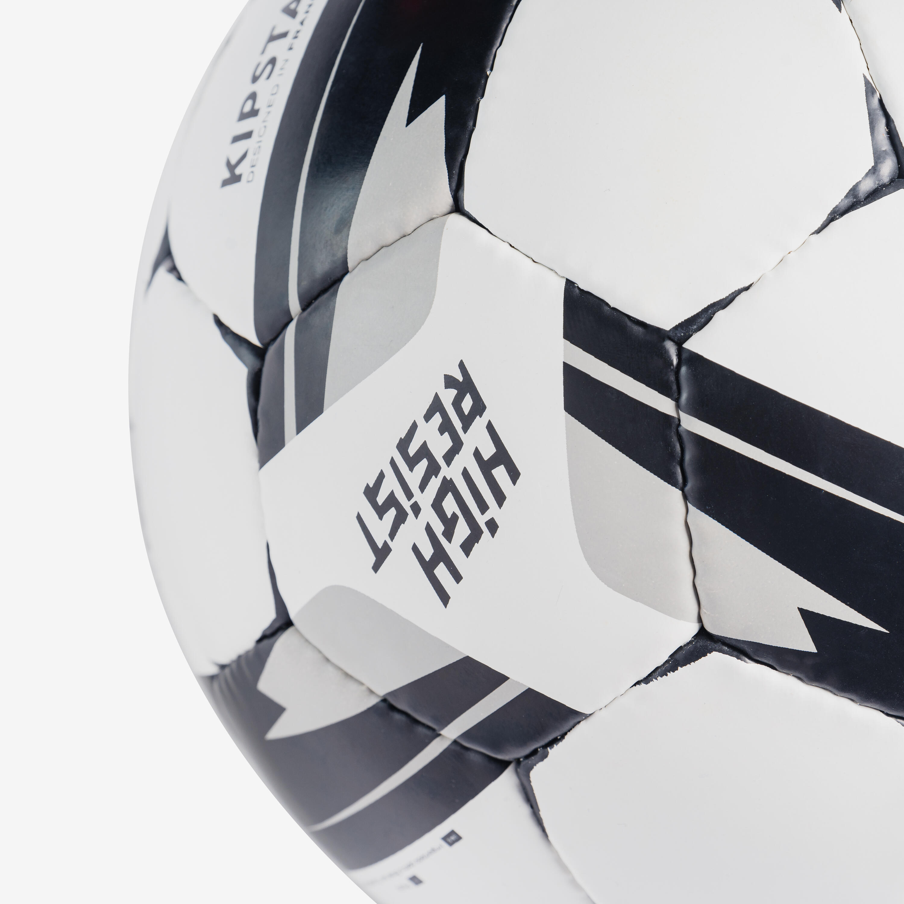 Training Ball Resist Size 5, Machine Stitched, Rubber Coating - White