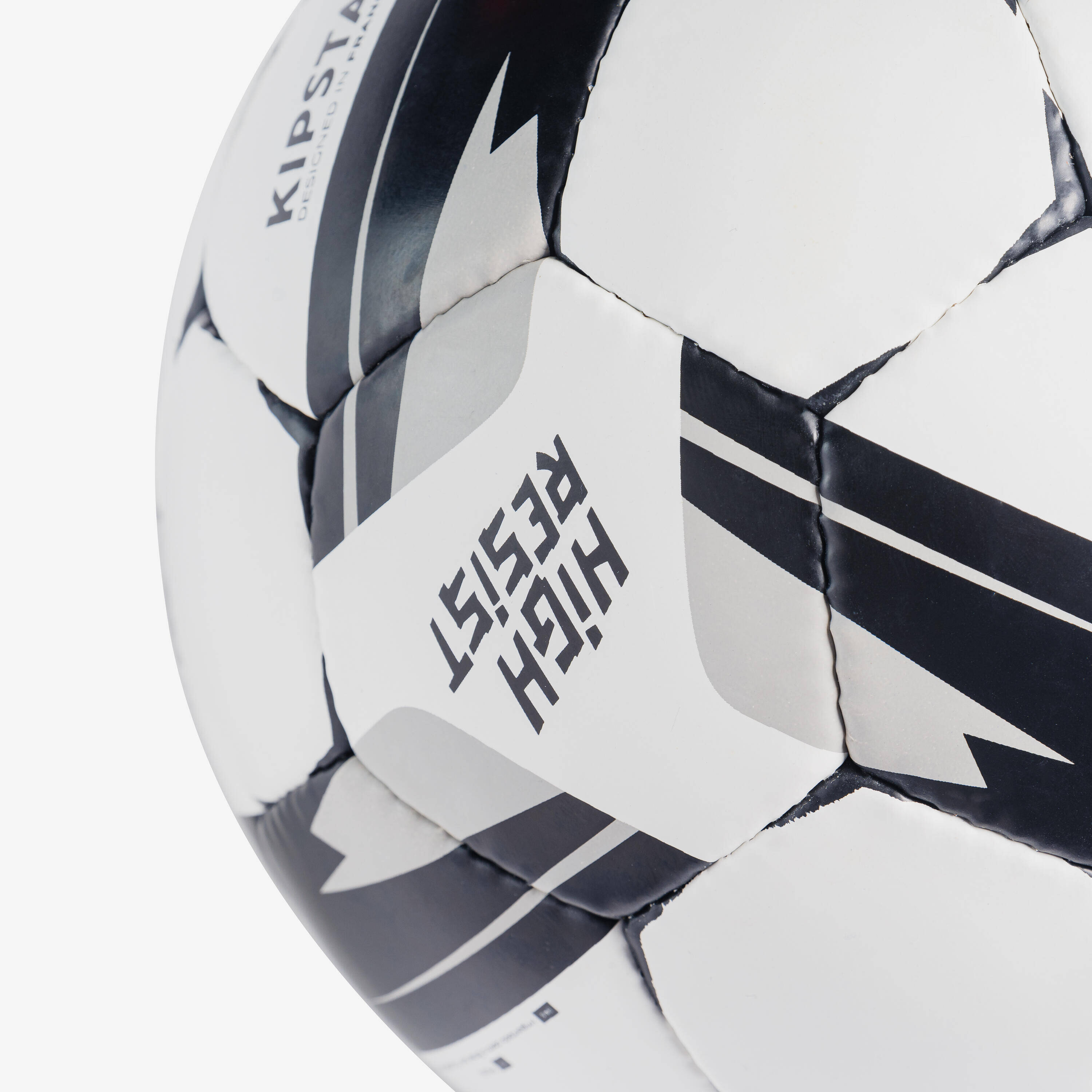 Training Ball Resist Size 5, Machine Stitched, Rubber Coating - White -  4