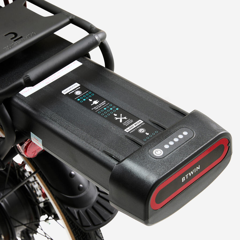 Electric Folding Bike E-Fold 500 - Brick red