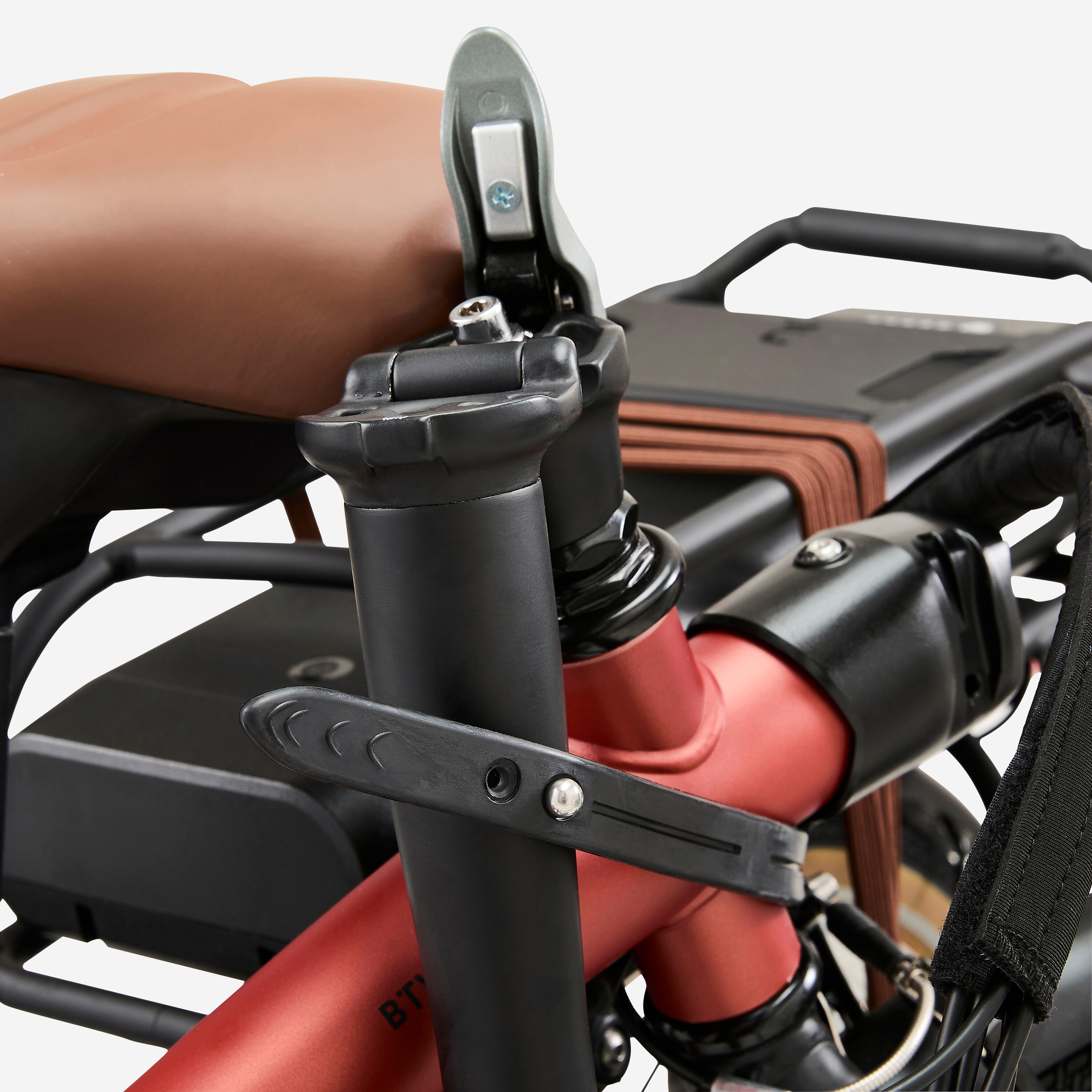 E-Bike Faltrad Klapprad 20 Zoll E-Fold 500 ziegelrot | Decathlon