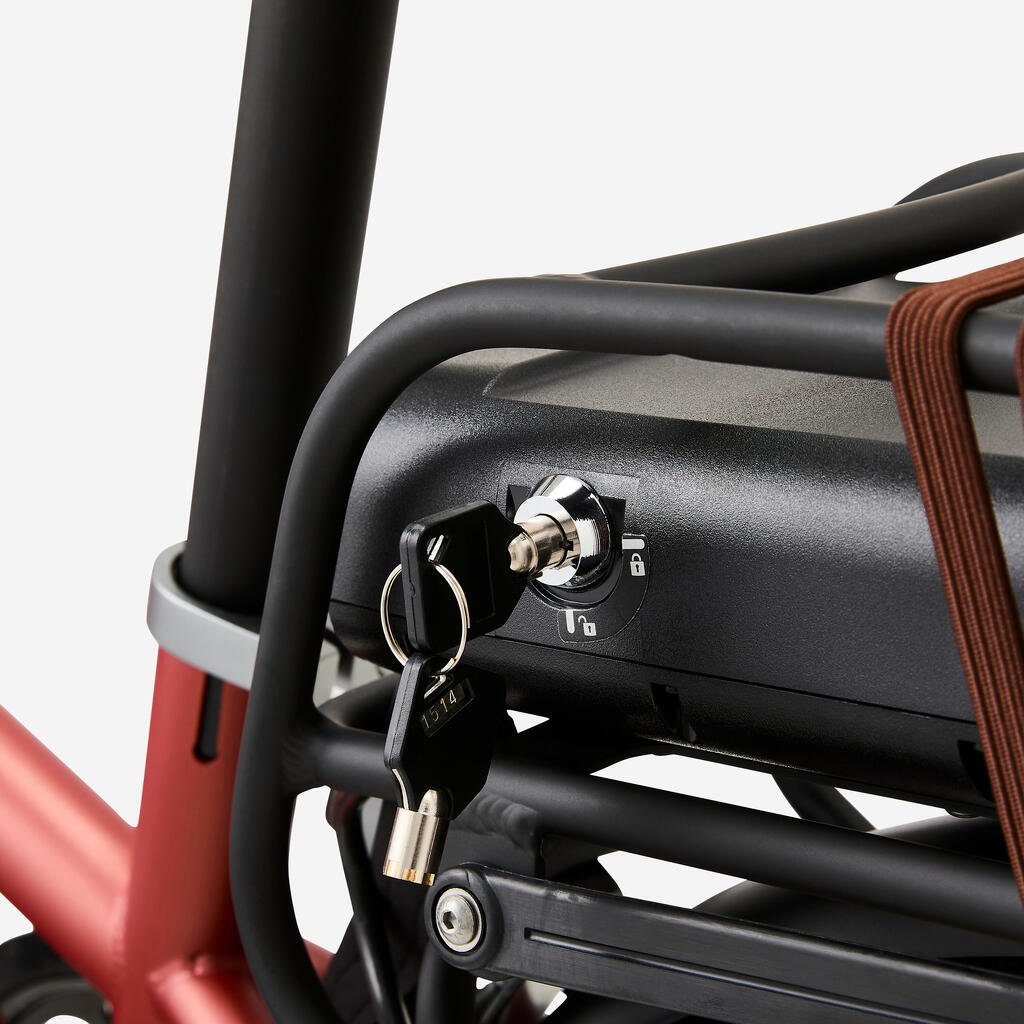 Electric Folding Bike E-Fold 500 - Brick red