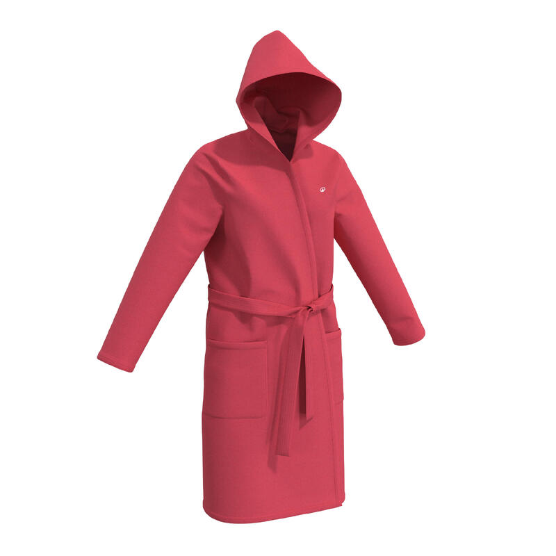 Halat de baie cu glugă microfibră compact Verde deschis Damă 