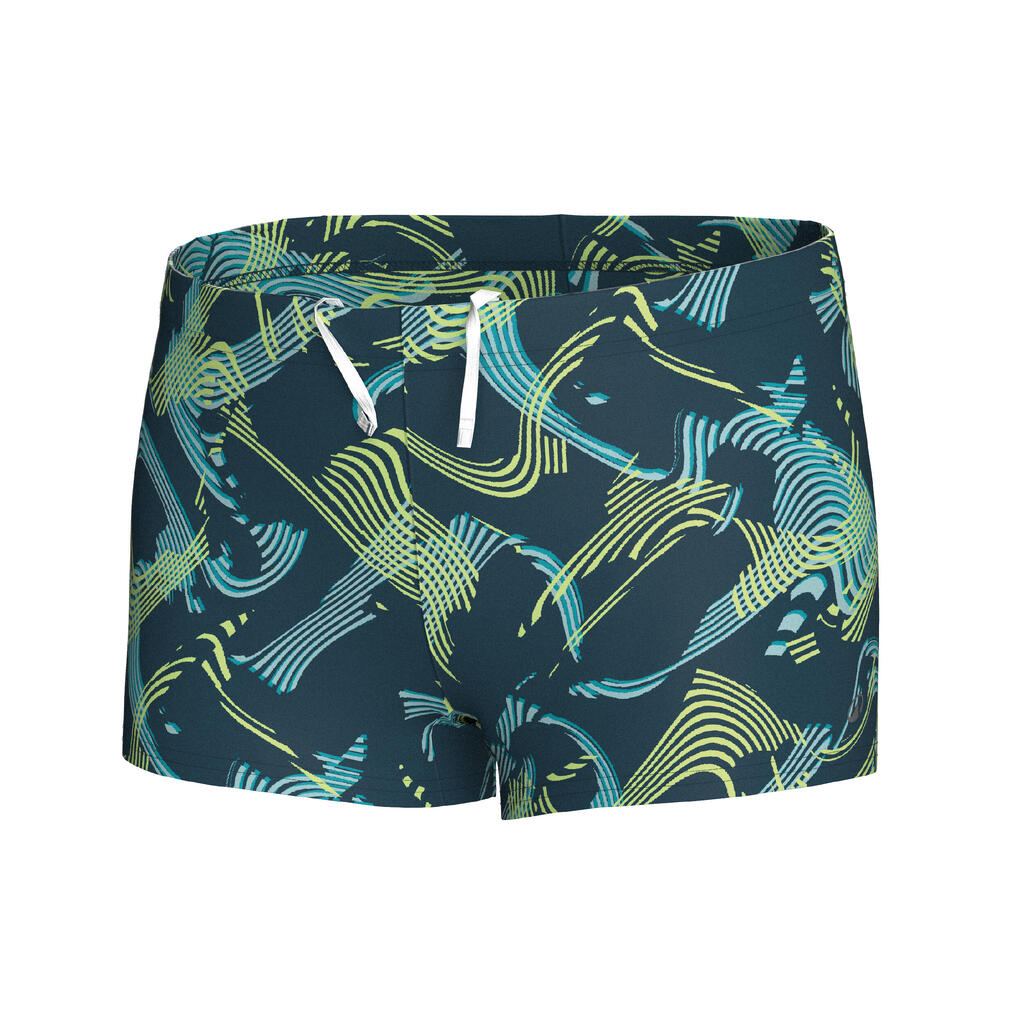 Boxer de bain natation Garçon ado, Fiti vib jaune