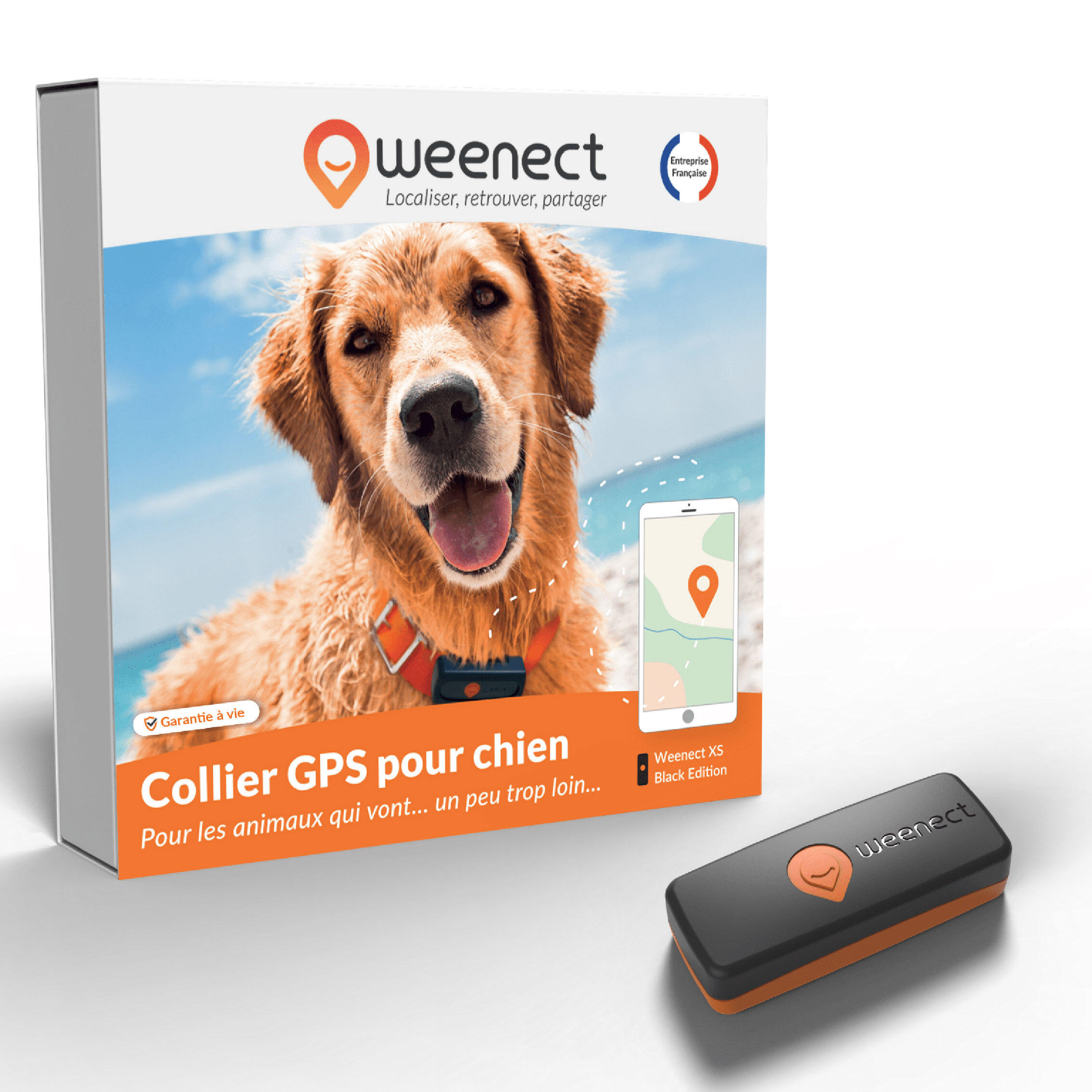 Coleira com localizador gps para cão weenect v2