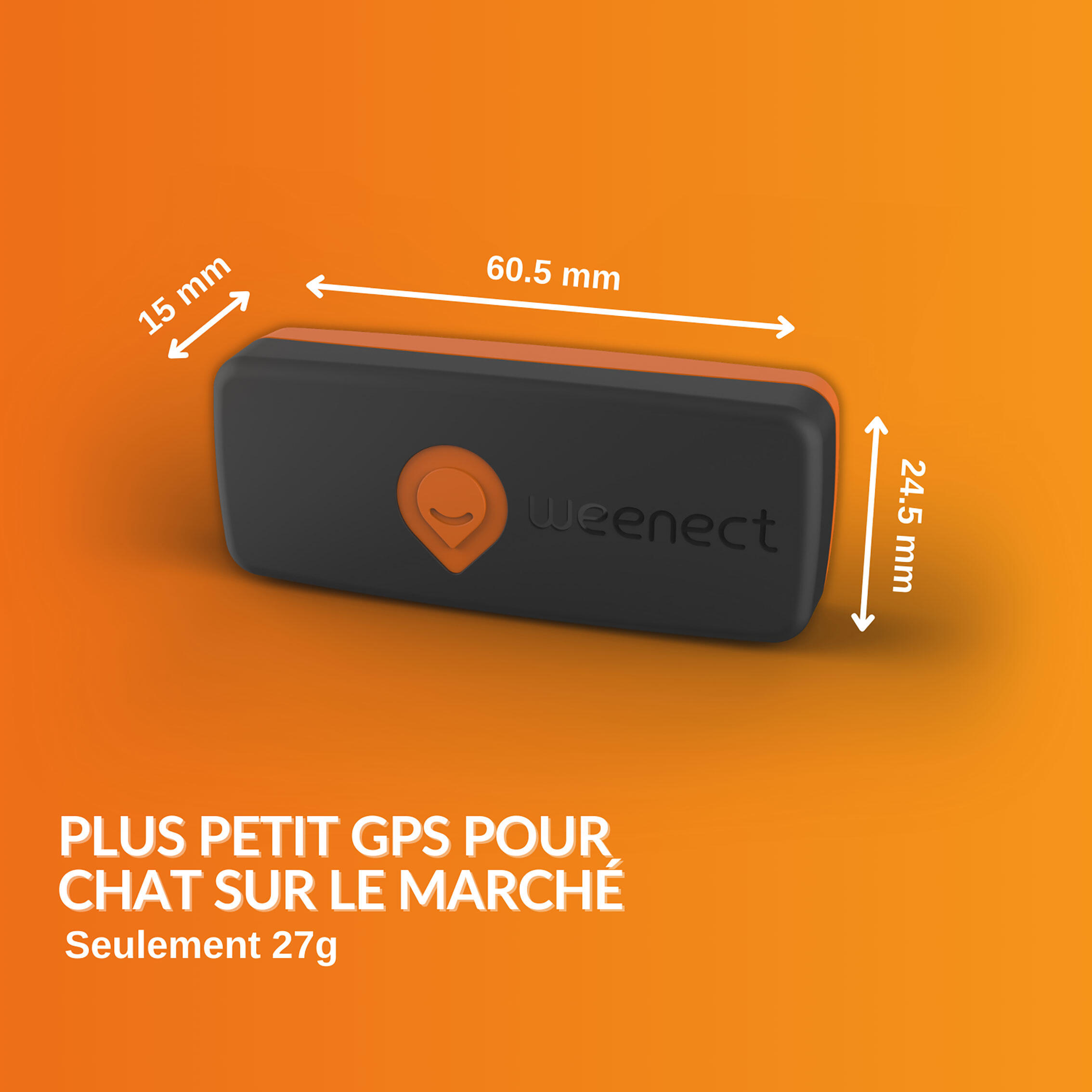 Collier traceur gps pour chien weenect v2 11/24