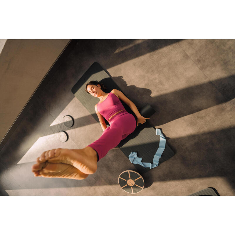 Rolă din spumă Pilates lungime 90 cm diametru 15 cm, Foam roller Negru