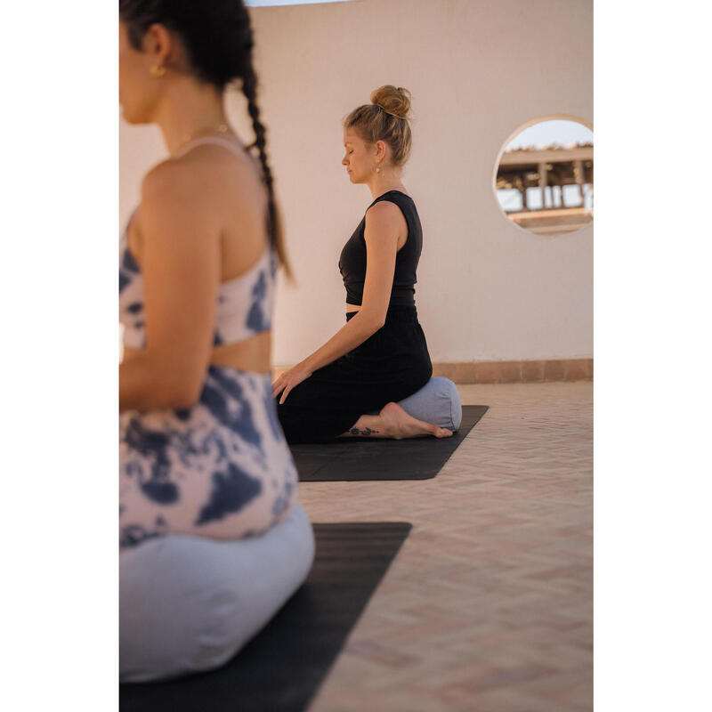 Pernă bolster cilindrică Yoga Gri