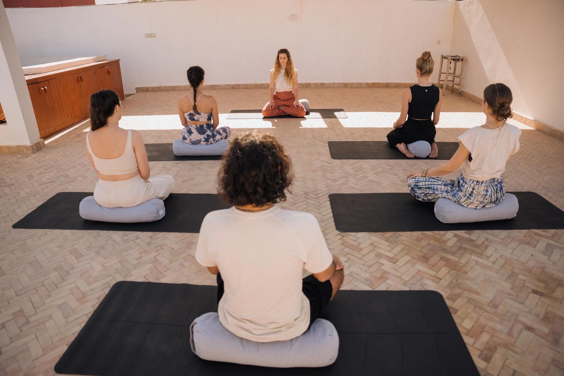 Woman doing a meditation session
