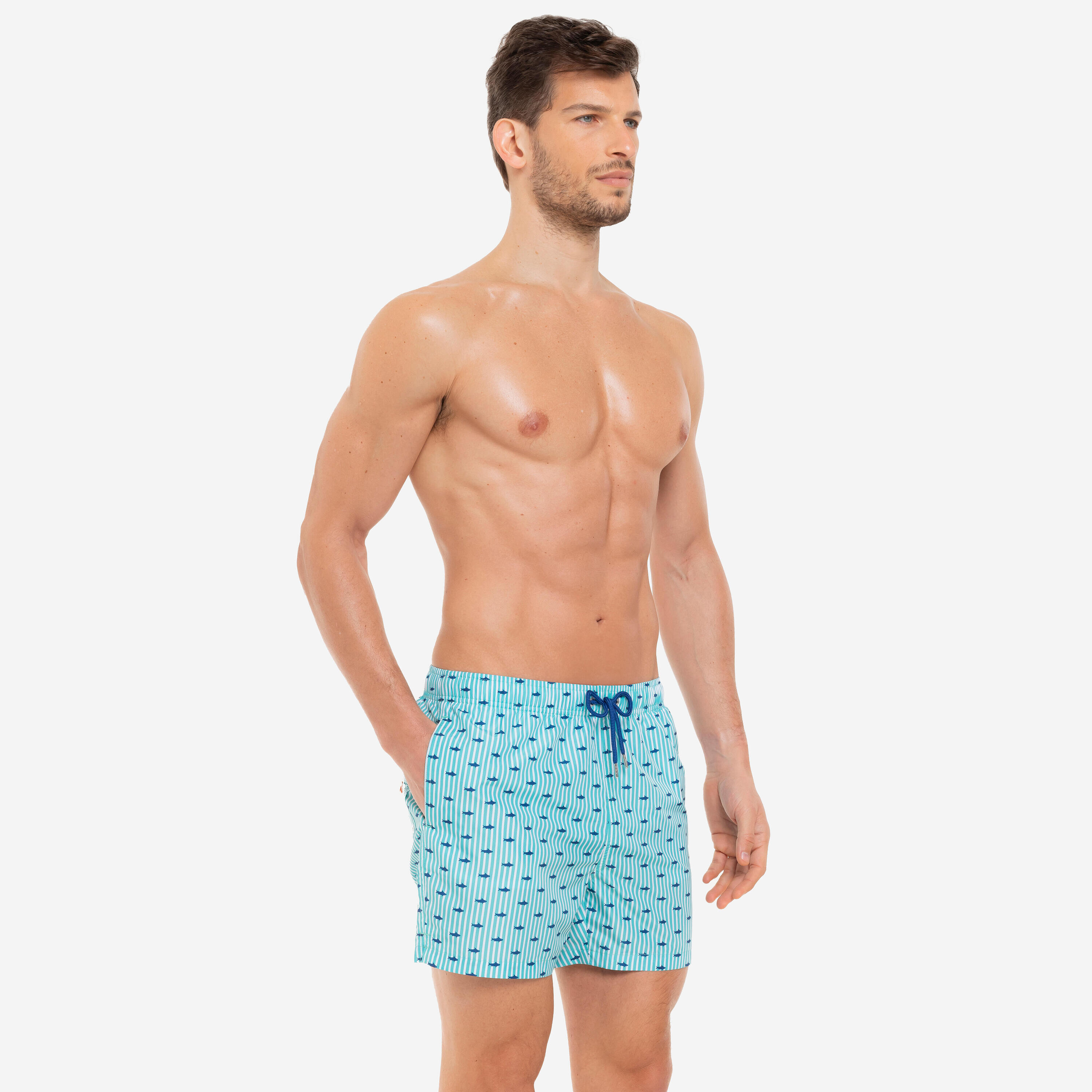 Costume mare uomo boxer Sharks Le Blu 2/8