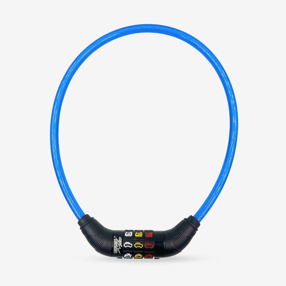 Antivol vélo enfant et accessoires à symboles, bleu