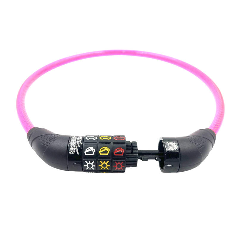Sistem antifurt bicicletă și accesorii cu simboluri Roz Copii