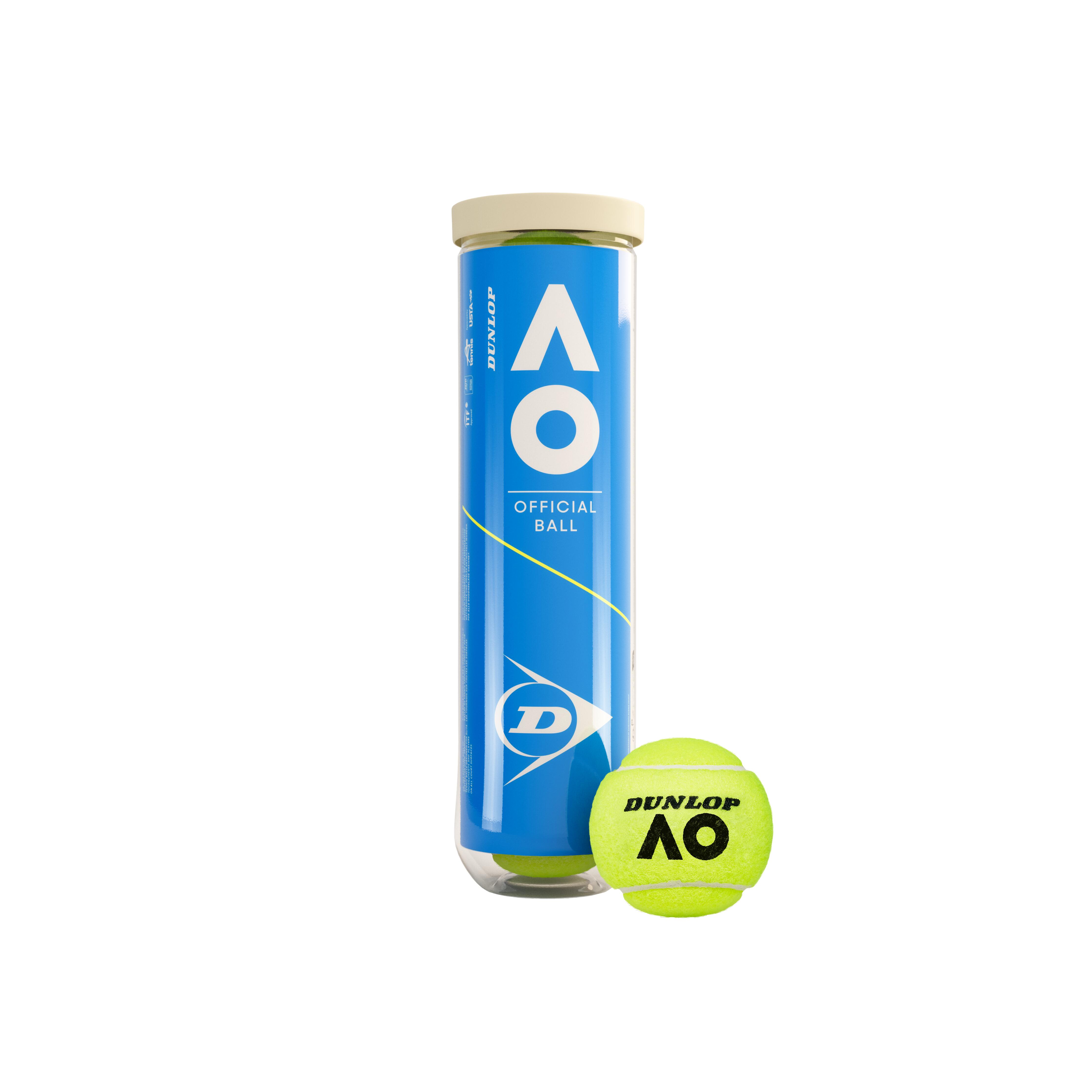Dunlop Australian Open Tennis Balls 4 Pack